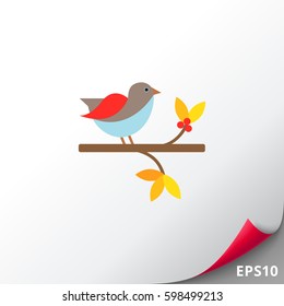 Bird sitting on branch