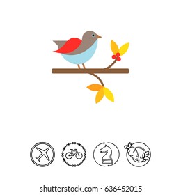Bird sitting on branch