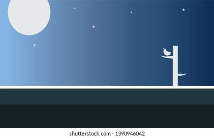 A bird sitting on a column 

