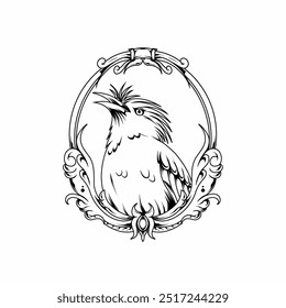 bird sketch. bird drawing practice material. vector illustration