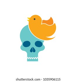Bird Skull Logo Icon Design