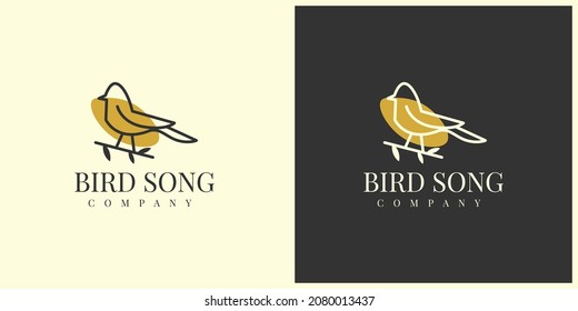 Bird song logo illustration template design. vector eps 10