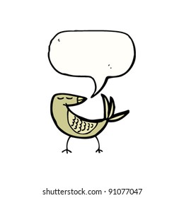 Vogel mit Sprechblase-Cartoon