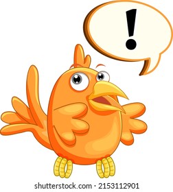 Bird with speech bubble illustration