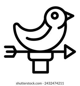 Bird spinner indicator icon outline vector. Device spinner. Creature equine