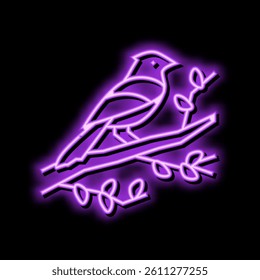 bird spring neon light sign vector. bird spring illustration