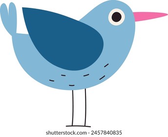 Bird Standing Animal Vector Illustration