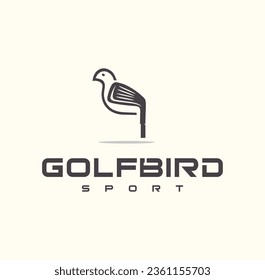 Bird Stick Logo For Golf Game , Hockey, Sports And Brand Company 