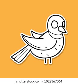 bird - bird sticker outline 