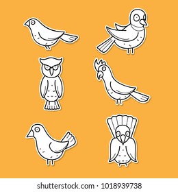 bird sticker set - bird