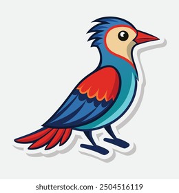 Bird sticker vector illustration bundle 