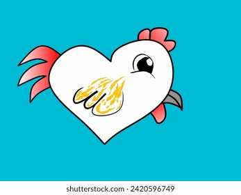 bird stickers with a blue sky background