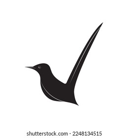 bird stone magpie icon vector illustration template design