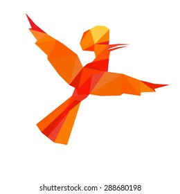 Bird stylized triangle polygonal model 