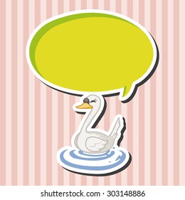 bird swan cartoon theme elements vector,eps