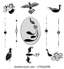 Bird symbol and border design
