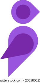 bird symbol with color gradient vector logo illustration