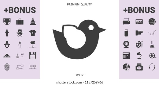 Bird symbol icon - graphic elements for your design