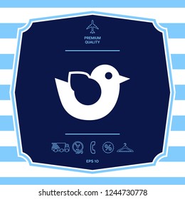 Bird symbol icon. Graphic elements for your design