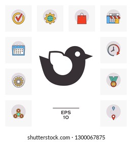 Bird symbol icon. Graphic elements for your design