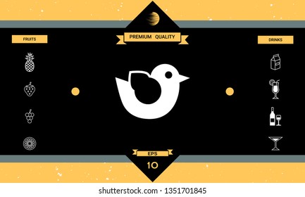 Bird symbol icon. Graphic elements for your design