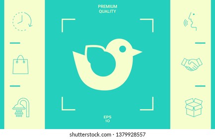 Bird symbol icon. Graphic elements for your design