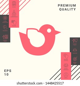Bird symbol icon. Graphic elements for your design