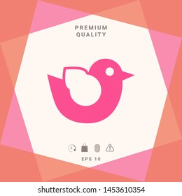 Bird symbol icon. Graphic elements for your design