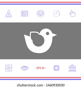 Bird symbol icon. Graphic elements for your design