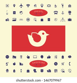 Bird symbol icon. Graphic elements for your design