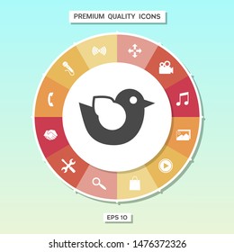 Bird symbol icon. Graphic elements for your design