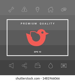 Bird symbol icon. Graphic elements for your design