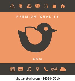 Bird symbol icon. Graphic elements for your design
