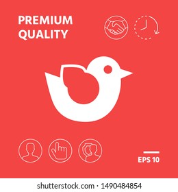 Bird symbol icon. Graphic elements for your design