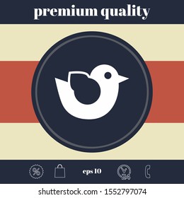 Bird symbol icon. Graphic elements for your design