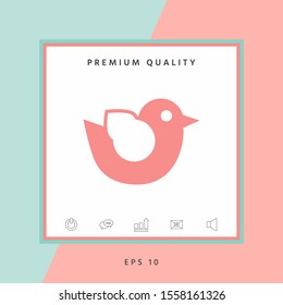 Bird symbol icon. Graphic elements for your design