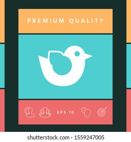 Bird symbol icon. Graphic elements for your design