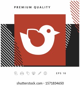 Bird symbol icon. Graphic elements for your design