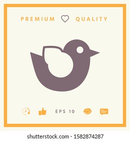 Bird symbol icon. Graphic elements for your design