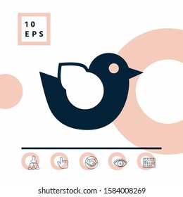 Bird symbol icon. Graphic elements for your design