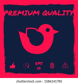 Bird symbol icon. Graphic elements for your design