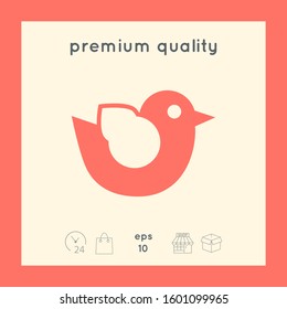 Bird symbol icon. Graphic elements for your design