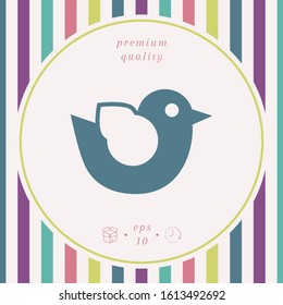 Bird symbol icon. Graphic elements for your design