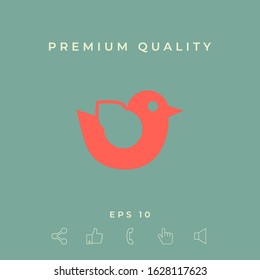 Bird symbol icon. Graphic elements for your design