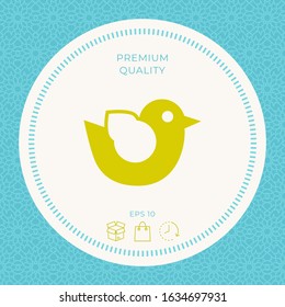 Bird symbol icon. Graphic elements for your design