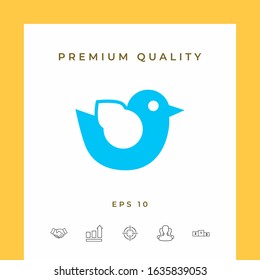 Bird symbol icon. Graphic elements for your design