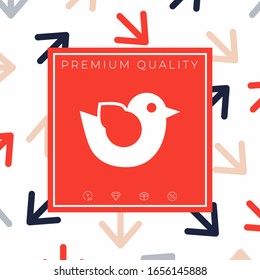 Bird symbol icon. Graphic elements for your design