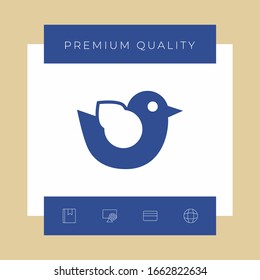 Bird symbol icon. Graphic elements for your design