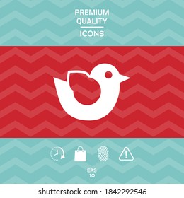 Bird symbol icon. Graphic elements for your design