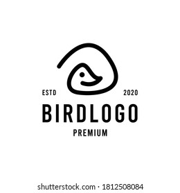 Diseño del logotipo del vector del icono Símbolo de pájaro